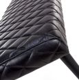 Austin Bench - Black - Real Leather