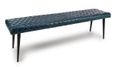 Austin Bench - Blue - Real Leather