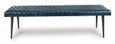 Austin Bench - Blue - Real Leather