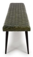 Austin Bench - Green - Real Leather
