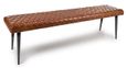 Austin Bench - Tan Brown - Real Leather