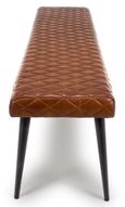 Austin Bench - Tan Brown - Real Leather
