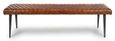 Austin Bench - Tan Brown - Real Leather