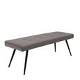 Ava Taupe Faux Leather Dining Bench