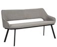 Blende Light Grey Boucle Fabric Dining Bench with Back