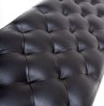 Bradley Bench - Black - Real Leather