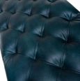 Bradley Bench - Blue - Real Leather