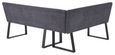 Bronx Dark Grey Fabric Corner Dining Bench - LHF