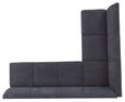 Bronx Dark Grey Fabric Corner Dining Bench - LHF