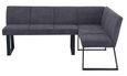 Bronx Dark Grey Fabric Corner Dining Bench - RHF