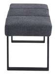 Bronx Dark Grey Fabric Dining Bench