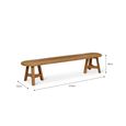 Hawthorne Outdoor Oval Dining Bench Natural Teak Wood