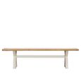 Hayley Dining Bench - with Cross Legs - Oak and White