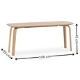 Kaito Oak Curved Leg Bench
