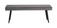 Keyser Grey Velvet Fabric Dining Bench