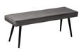 Keyser Grey Velvet Fabric Dining Bench