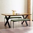 Leonie Green Fabric Dining Bench