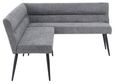 Monza Grey Fabric Corner Dining Bench - LHF
