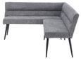 Monza Grey Fabric Corner Dining Bench - RHF