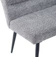Monza Grey Fabric Corner Dining Bench - RHF