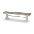 Salcombe Dining Bench with Cross Leg - Grey Oak