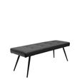 Sheldon Charcoal Faux Leather Dining Bench