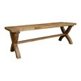 Deluxe Dining Bench - Cross Leg - Oak