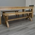 Deluxe Dining Bench - Cross Leg - Oak