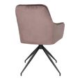 Harbo Dining Chair - Set of 2 - Light Brown - Velvet Fabric - Swivel