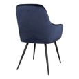 Harbo Dining Chair - Set of 2 - Blue - Velvet Fabric