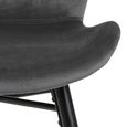 Batilda Dining Chair - Set of 2 - Dark Grey Fabric