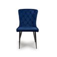 Merlin Dining Chair - Set of 2 - Navy Blue Fabric