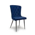 Merlin Dining Chair - Set of 2 - Navy Blue Fabric