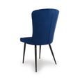 Merlin Dining Chair - Set of 2 - Navy Blue Fabric
