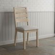 Modern Country Oak - Dining Chair - Set of 2 - White Boucle Fabric