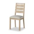 Modern Country Oak - Dining Chair - Set of 2 - White Boucle Fabric