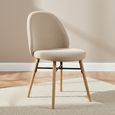 Sophia Dining Chair - Set of 2 - Beige Fabric