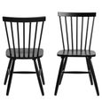 Riano Dining Chair - Set of 2 - Black - Spindle