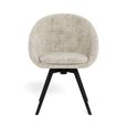 Tenna Swivel Dining Chair - Set of 2 - Sand Fabric