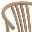 York Dining Chair - Set of 2 - Oak - Curved Back