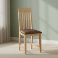 New Trinity Dining Chair - Set of 2 - Slatted Back - Natural Oak