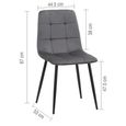 Axel Dining Chair - Set of 2 - Grey Fabric