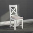 Lundy Dining Chair - Set of 2 - Crossback - White Painted