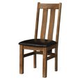 Original Dining Chair - Set of 2 - Arizona Slatted Back - Rustic Oak