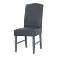 Bishop Dining Chair - Set of 2 - Grey Faux Leather