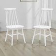 Alassio Dining Chair - Set of 2 - Spindle Back - White