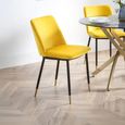 Delaunay Dining Chair - Set of 2 - Yellow Fabric