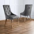 Gladstone Dining Chair - Set of 2 - Grey Fabric