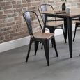 Grafton Dining Chair - Set of 2 - Elm Wood - Industrial