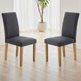 Hastings Dining Chair - Set of 2 - Grey Fabric